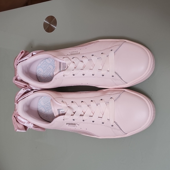 puma suede bow rose